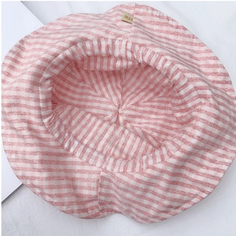 

SILOQIN New Spring Summer Children's Fisherman Hat Cotton Big Eaves Double-sided Sun Hat Beach Leisure Sunshade Kids Bucket Hats