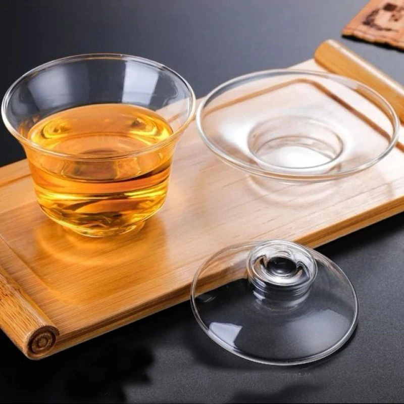 Высокая теплостойкость боросиликатное стекло Чай комплект небольшой и чашка