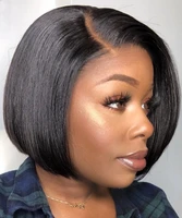 part lace human hair wig short lace human hair wigs straight bob wig for black women cheap wigs with free shipping