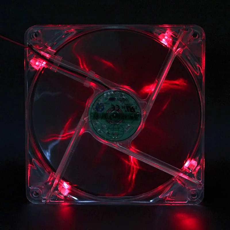 

GLOBE FAN RL4R B1352512HH / S1352512H 12V 0.33A 0.45A 13.5CM Chassis power transparent RED LED cooling fan cooler 135x135x25mm