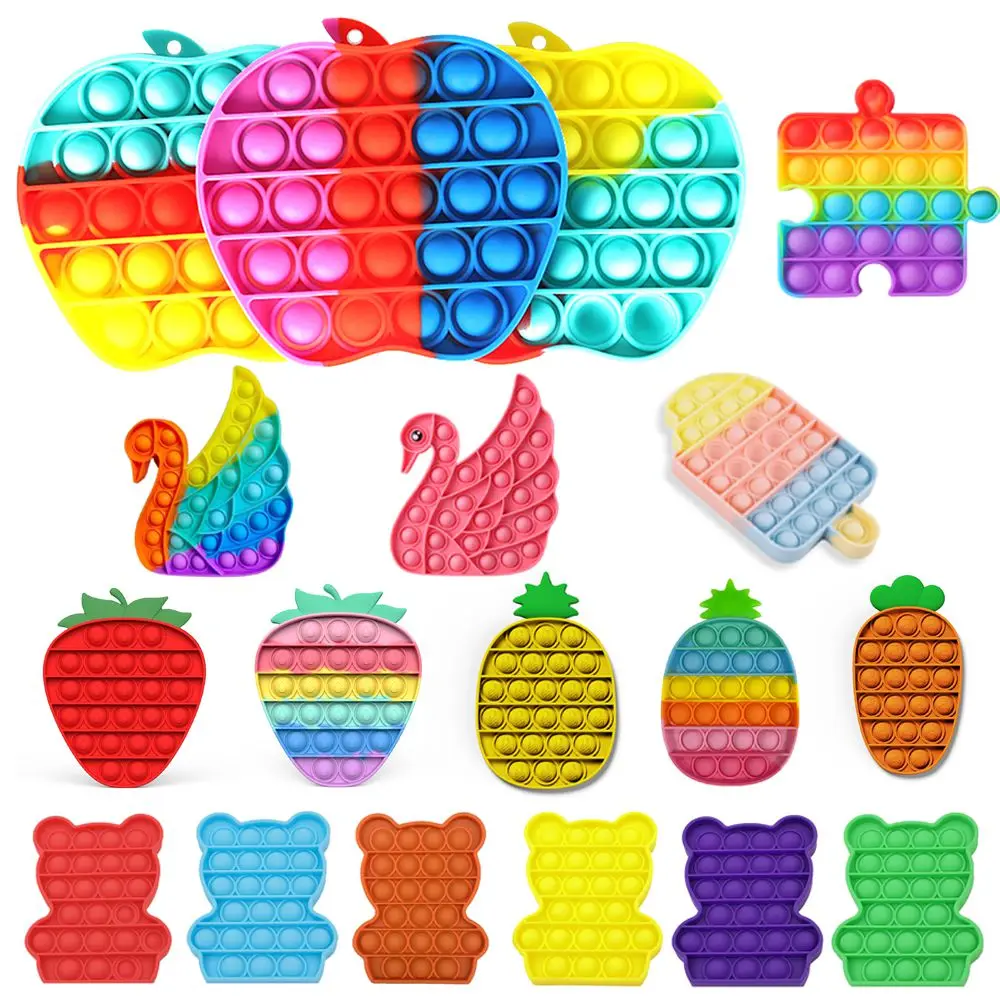 Fruta de la serie Fidget juguete helado empujar burbuja juguetes para el regalo de los ni&ntilde;os sensorial juguetes anti estr&eacute;s Autismo de alivio de estr&eacute;s-0