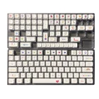 140 шт. QX1 профиль PBT краска-Sub колпачки клавиш для 61 87 104 клавишGH60RK61матрицашутка настроенная игровая клавиатура