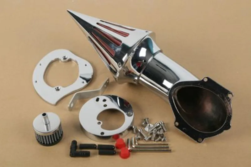 Мотоциклетный хромированный/черный воздушный очиститель с шипами для Honda VTX 1300