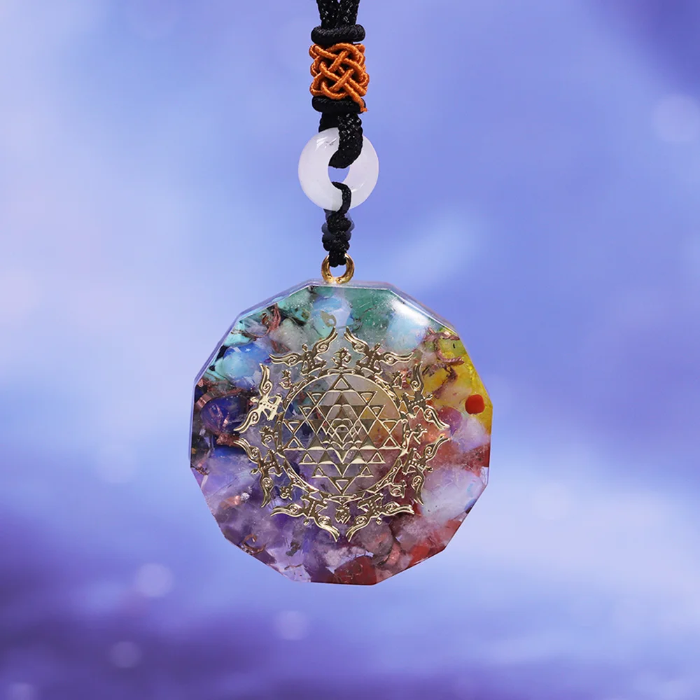 Рейки Исцеление разноцветная каменная крошка натуральный 7 Чакра Orgone энергии
