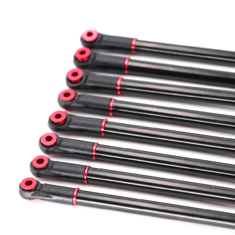 

RCtown 8PCS METAL Upper Lower Linkage Link with Plastic Rod End Set for AXIAL SCX10 II 90046 90047 90060 90059