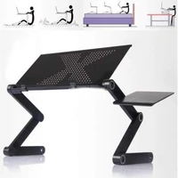 4826cm adjustable aluminum laptop table ergonomic computer desk portable tv bed lapdesk tray pc table stand with mouse pad