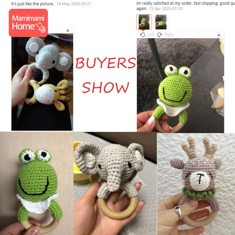 Детская погремушка кроше 1 шт. деревянный Прорезыватель для зубов с животными