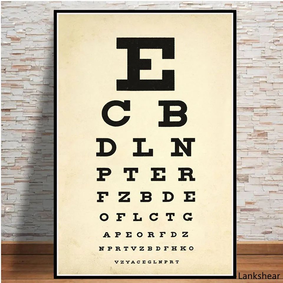 Модульная плакат домашний декор холст диаграмма остроты зрения Тесты Классная