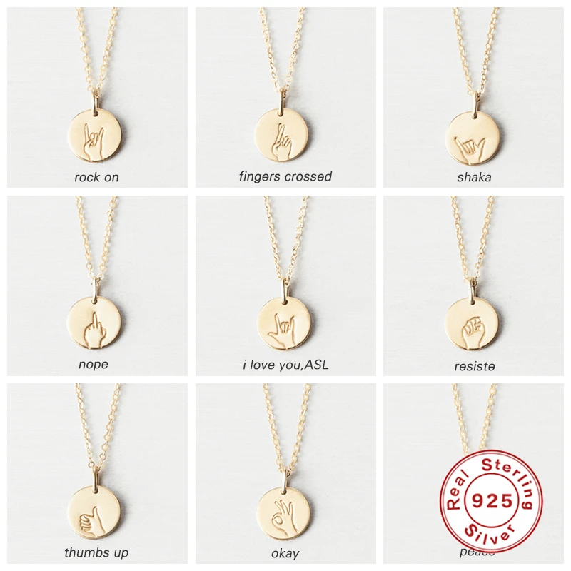 

Цепочка-чокер женская из серебра 925 пробы, с жестами