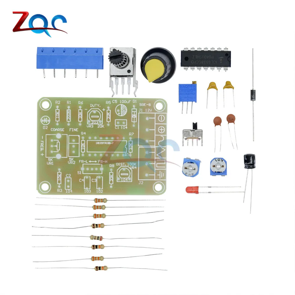 1 компл. ICL8038 монолитная функция генератор сигналов модуль DIY Kit синус квадратный треугольник