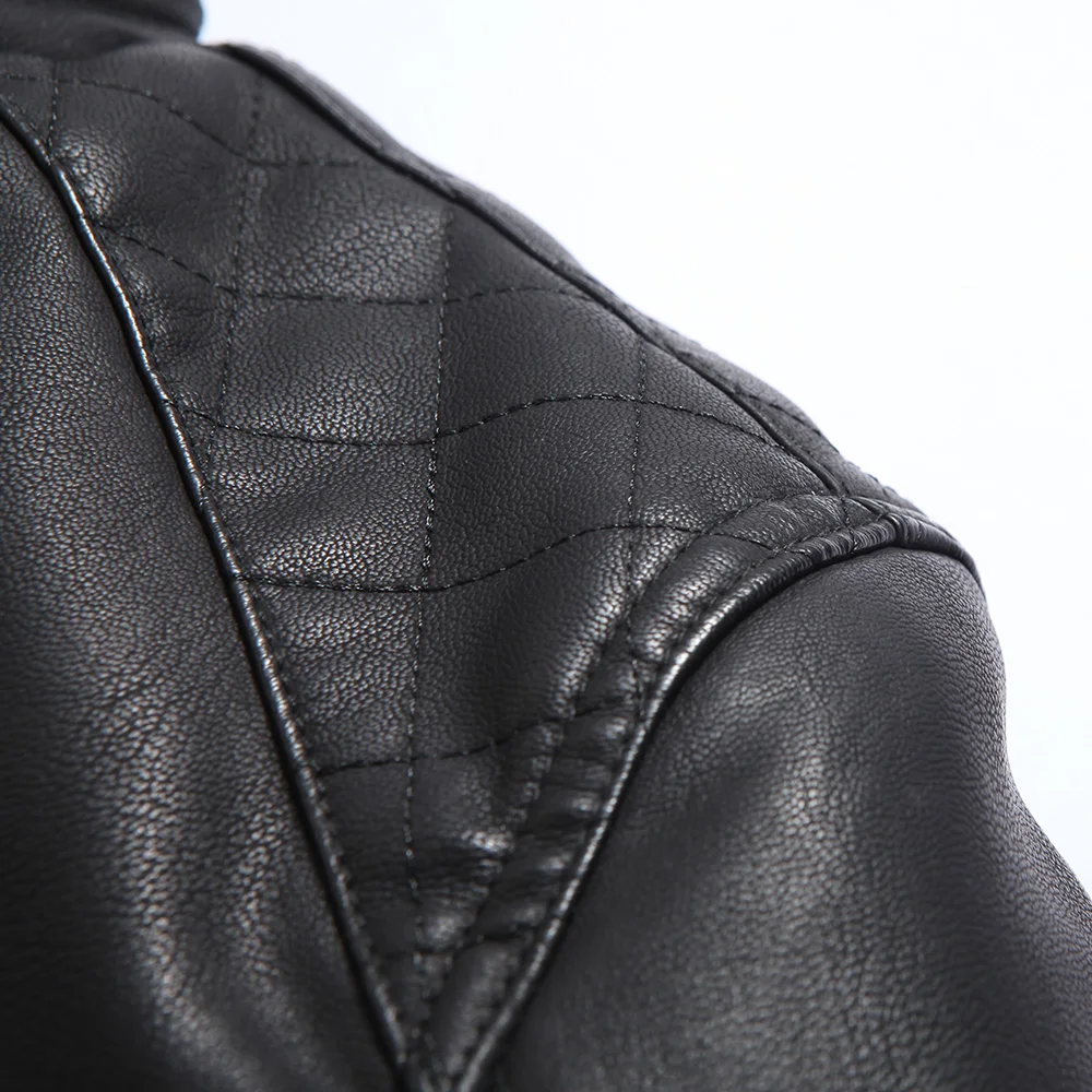 

2020 Men Leather Jacket Winter Spring Casual Zipper PU Motorcycle Thicken Fleece Men Jackets Male Windproof Leather Jacket Coats