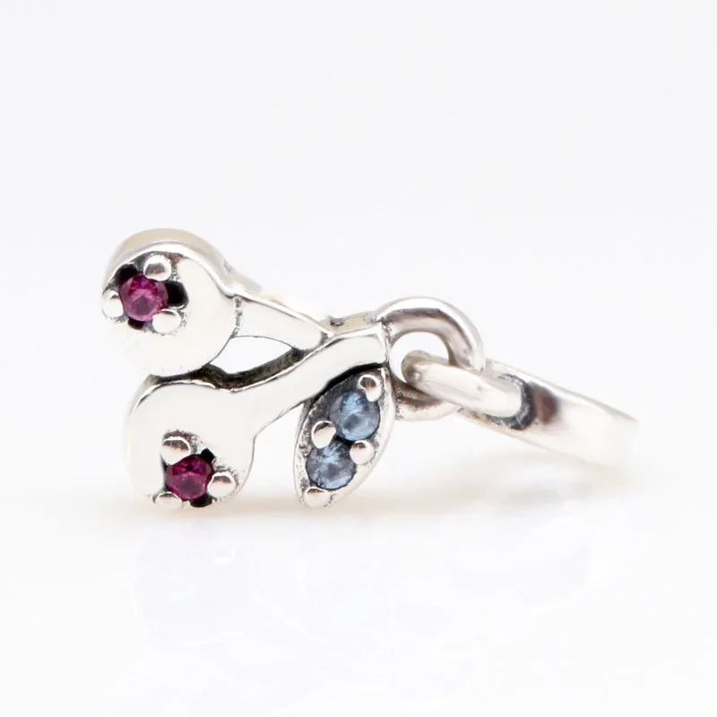 

Original 925 Sterling Silver Charm Shiny Cherry Pendant Fit Pandora Women Bracelet & Necklace Diy Jewelry
