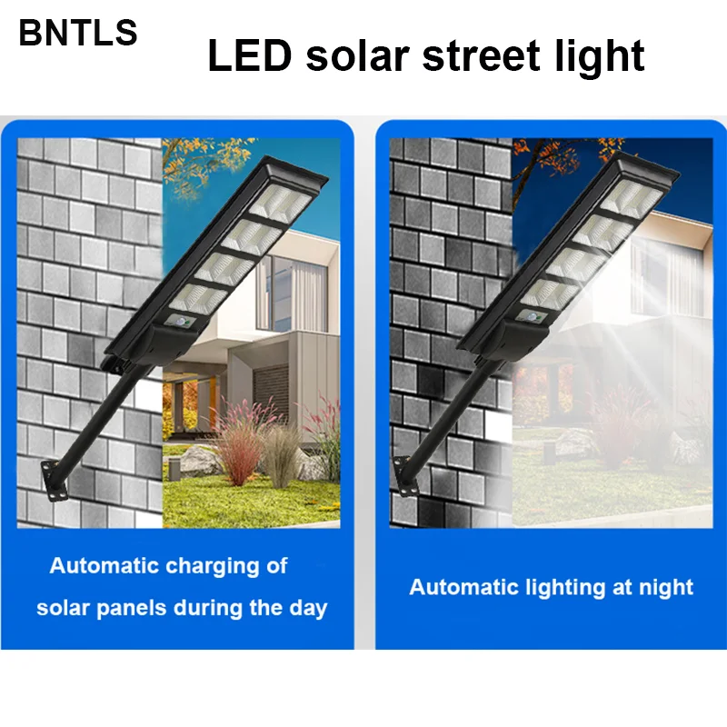 

NEW Integrated LED Solar Street Light 60W 90W 120W Solar Panel Light Control + Human Body Induction Wall light Outdoor Lighting