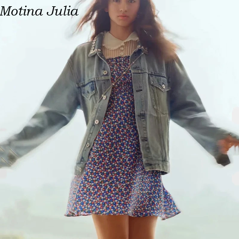 Женское кружевное платье с цветочным принтом Motina белое Повседневное на