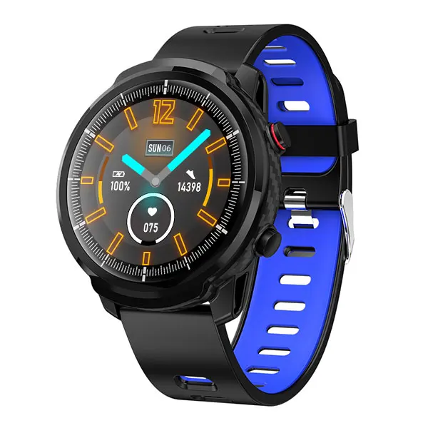 silicone strap blue Новинка, L3, полный сенсорный смарт-часы для мужчин и женщин, спортивный фитнес-трекер, монитор сердечного ритма, несколько видов спорта, умные часы для IOS, Android - Цвет: silicone strap blue