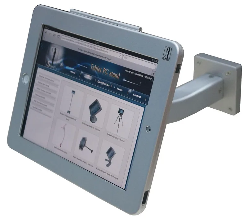 Online Tablet Di Sicurezza Serratura Del Supporto Del Display Supporto Di Montaggio A Parete Staffa Di Caso Anti-furto Dispositivo IPad2/3/4 Con In Metallo Con Serratura Caso E La Chiave