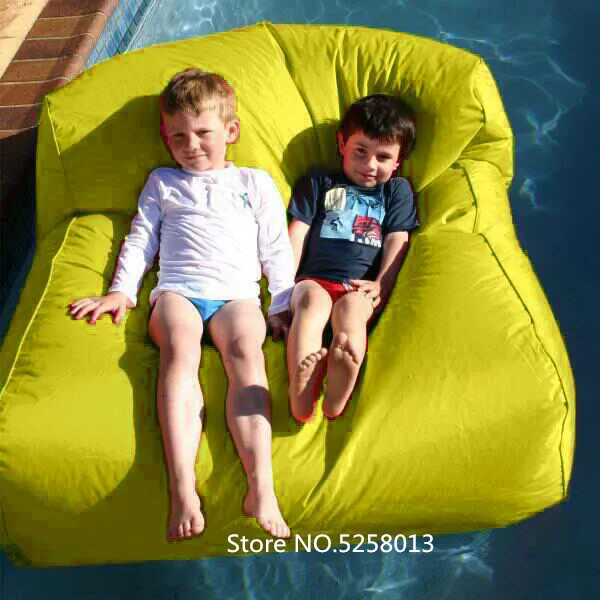 Очень Большой Плавающий матрац, гигантский бассейн боковые beanbag стул на воде, уличная мебель диван-черный