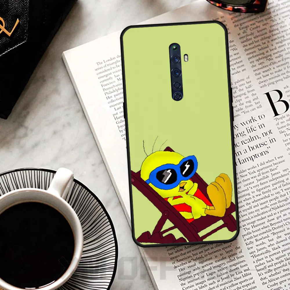 Мягкий черный чехол для телефона BaweiTE Cute Tweety Bird OPPO RENO 2Z R15pro R17pro Realme 2 2pro 3 3pro 5 5pro C2 |