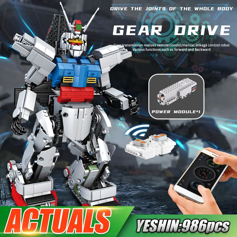 

MOULD KING 15024 High-Tech Robot Toys The APP RC Motorized RX78 Robot Model Assembly Building Blocks Kids Christmas Gifts