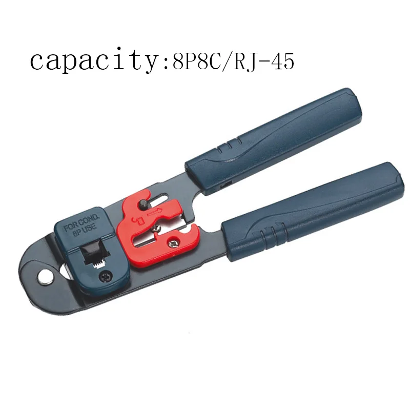 RJ45 Wire Cable Crimper Crimp Cutting Stripper PC Network Hand Tool Pliers HS-208M For RJ-45 8P8C connector