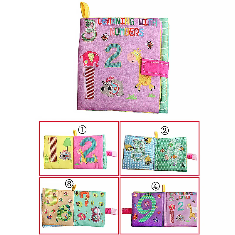 

Early Educate Cloth Book Baby Toys Soft Cloth Book Infant Educational Stroller Rattle Toy Newborn Crib Toys Baby Toy Xmas Gifts