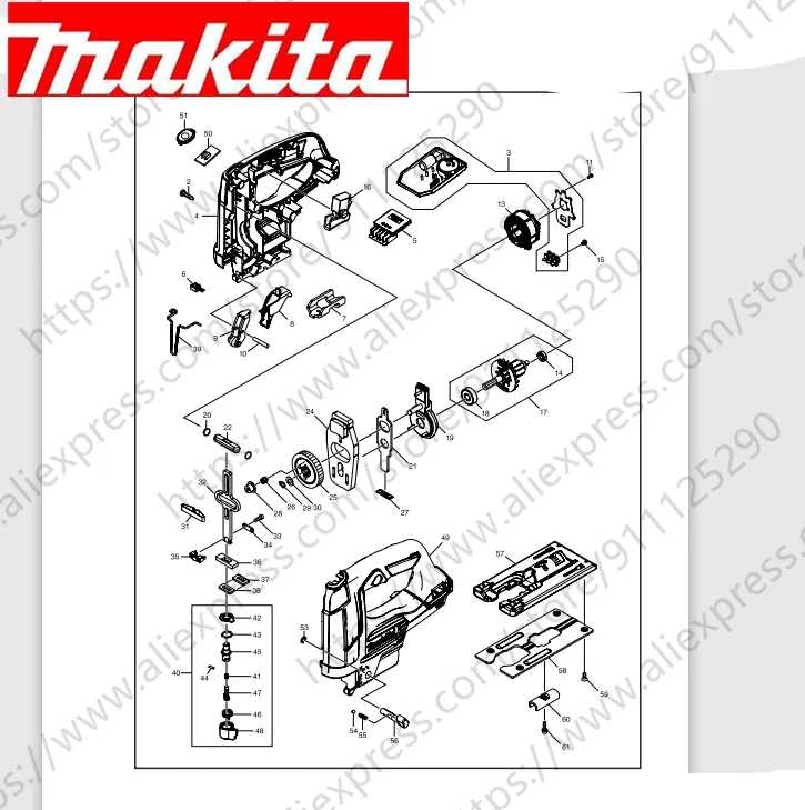 

Maktia for JV103D Rotor switch stator handle housing bearing Spindle gear (Consult customer service)