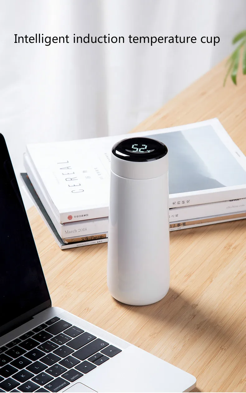 Новый Креативный светодиодный термос кружка портативная умная Милая простая