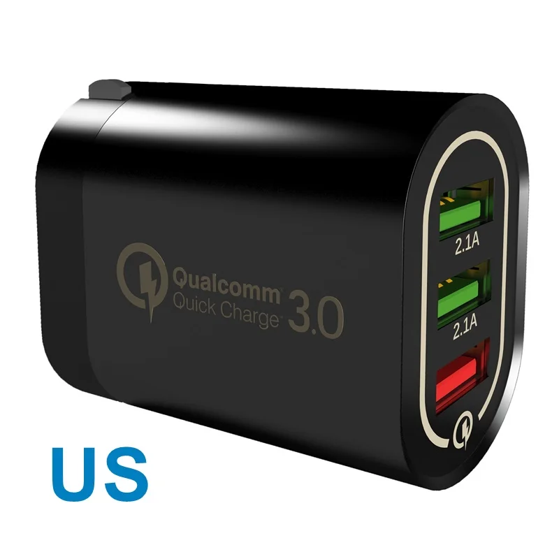 Tongdaytech USB зарядное устройство Quick Charge 4,0 3,0 для Iphone X 8 Carregador Portatil Быстрая зарядка для мобильных телефонов для samsung S10 Plus - Тип штекера: US