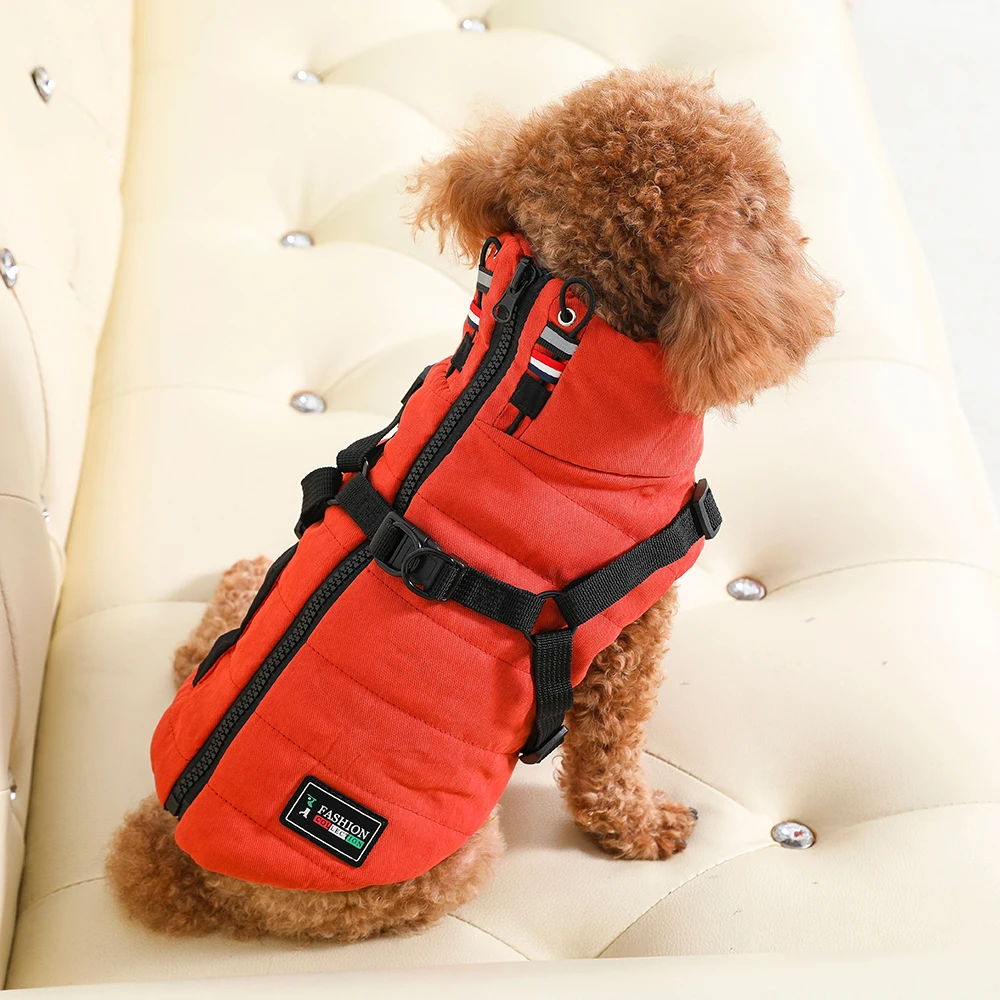 Зимняя одежда для собак теплая куртка маленьких и средних чихуахуа жилет