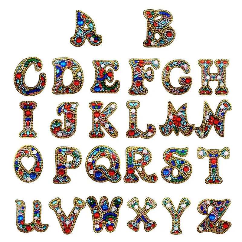 A-Z буквы алмазов картина для цепочек ключей сумок орнамент подарок особой формы