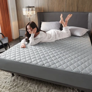 Cartoon Mattress Protector Soft Pad Home Bedroom Bed Decor Luxury Quilted Waterproof Mattress Cover Embroidered Fabric Lovely