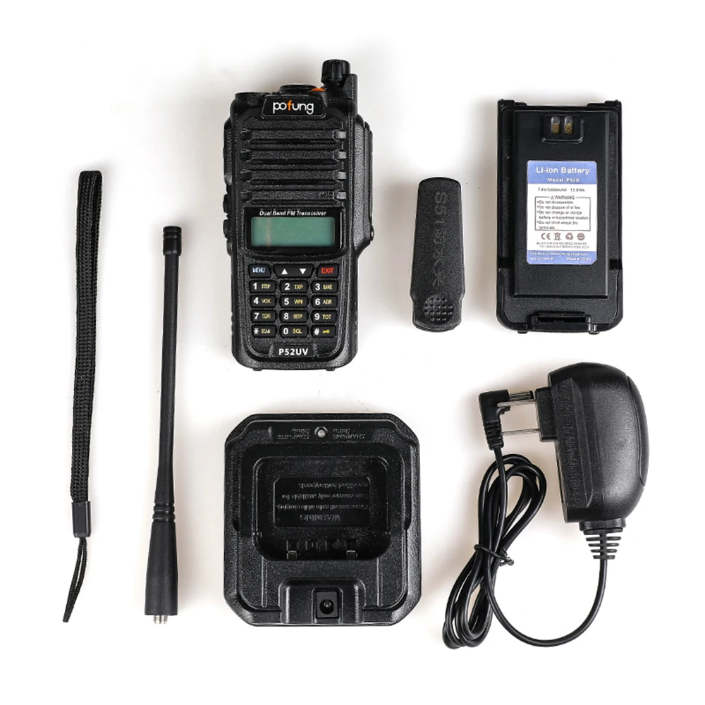Портативная портативная рация P52UV Ручной приемопередатчик переговорное