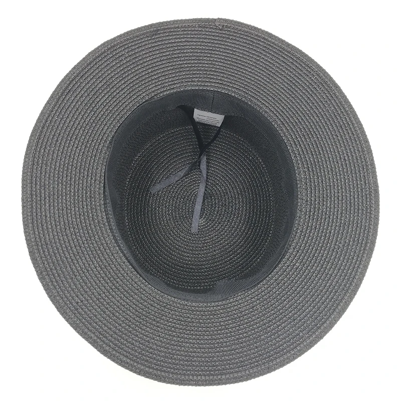 

Panama Hats Simple Summer Beach Hat Female Casual Lady Women Flat Brim Bowknot Straw Cap Girls Sun Hat