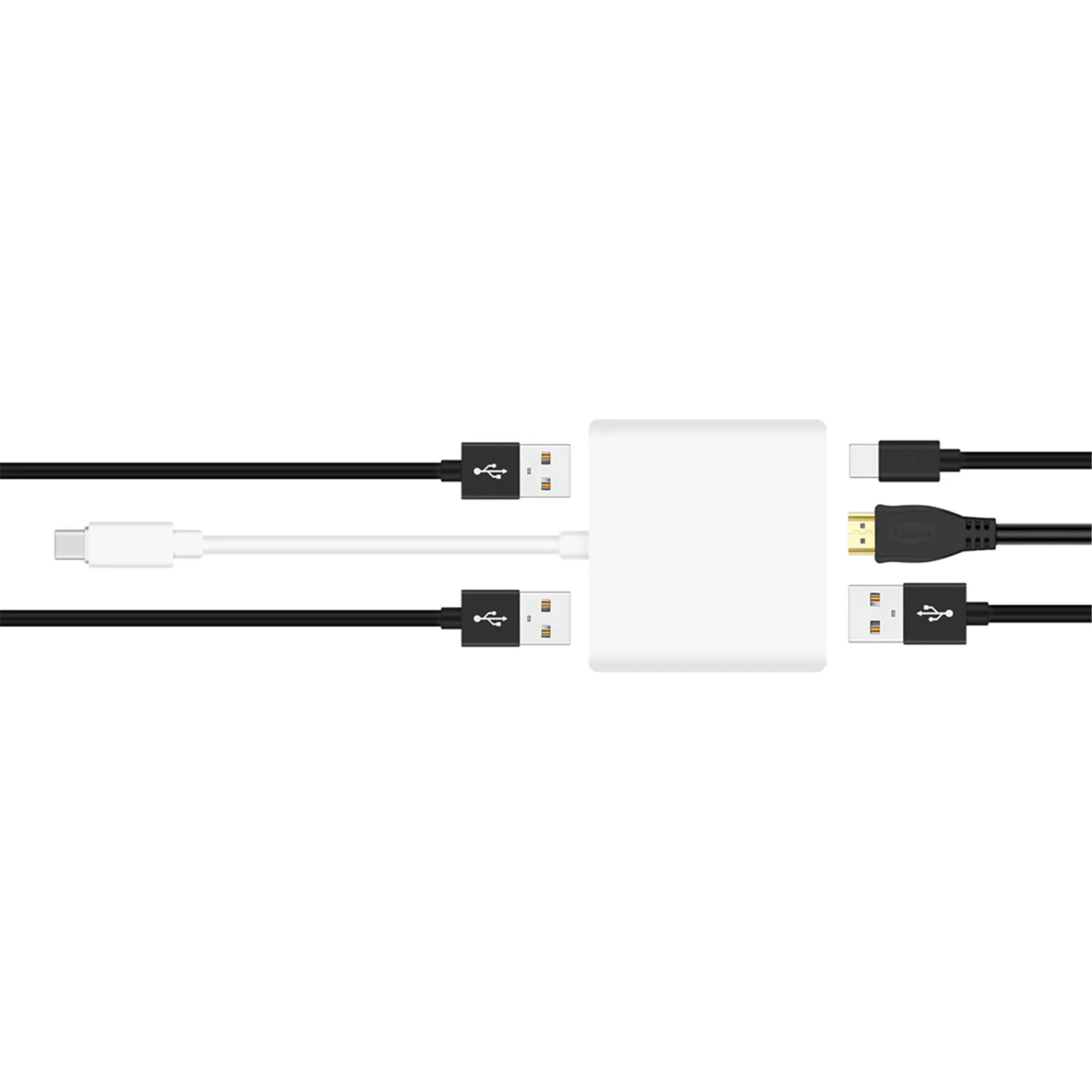 

4 in 1 Type-C to HDMI/USB/PD 3 Port USB Hub Adapter Converter Card Reader for MacBook USB Hubs Type-c Adapter Converter 5Gbps