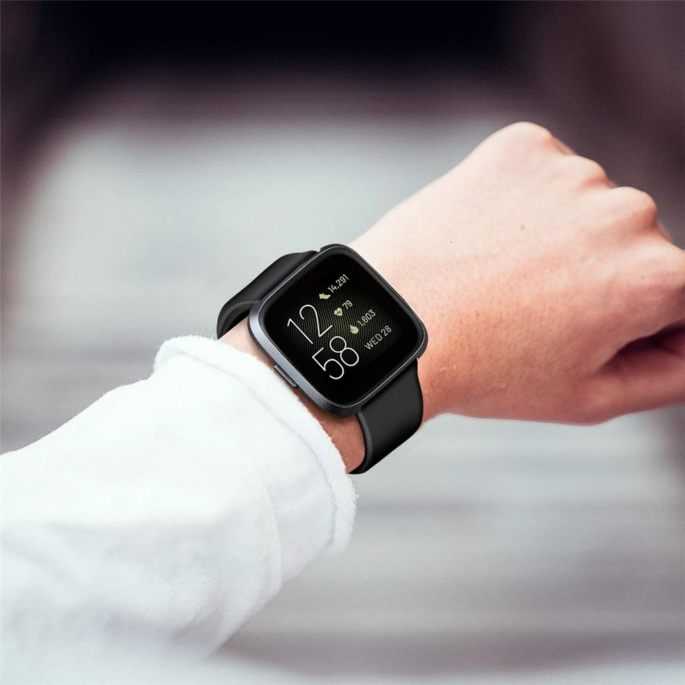 Сменный ремешок для Fitbit Versa/Versa 2, мягкие силиконовые водонепроницаемые наручные аксессуары, ремешок для Fitbit Versa 2, ремешок