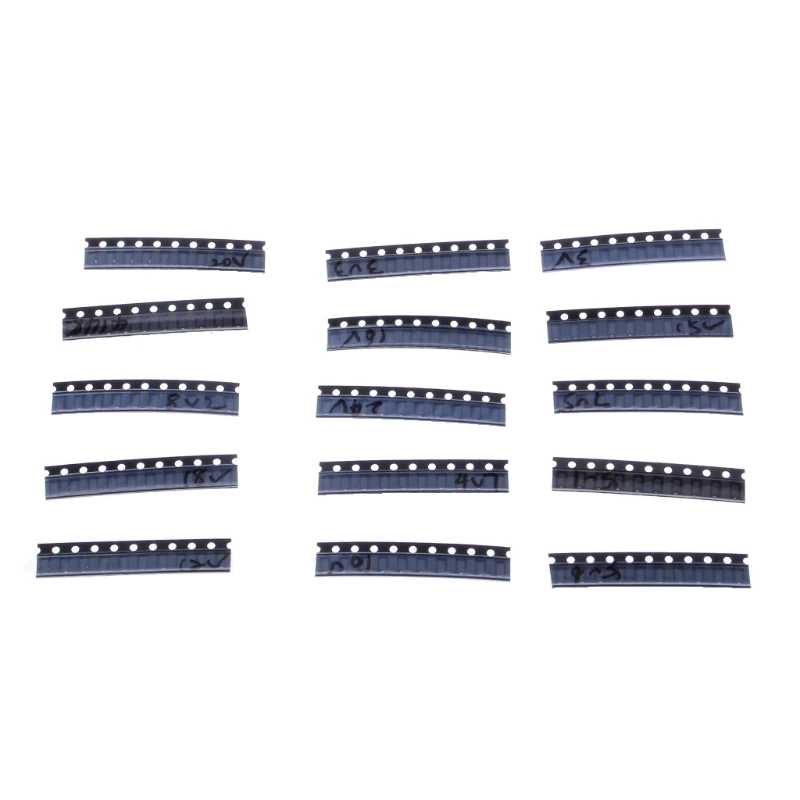 150 шт. SOD123 15 значений 1206 0 5 Вт SMD Диод Зенера 3 в-24 в 1N4148 Ассортимент Комплект |