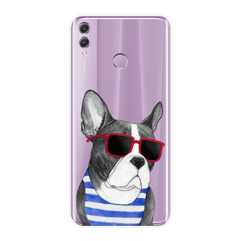 Задняя крышка для Huawei Honor 8X MAX 10 9 8 7 7S 7X 7A 7C Pro моппер Собака Кошка Силиконовый
