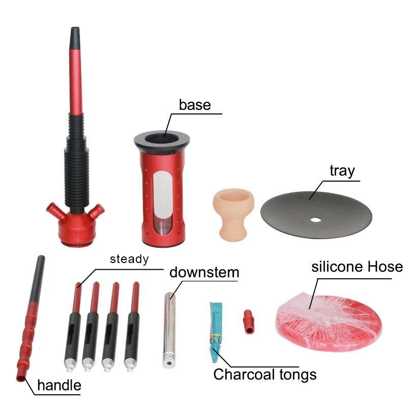 Новый стильный набор для кальяна SY с силиконовым шлангом штатив из алюминиевого