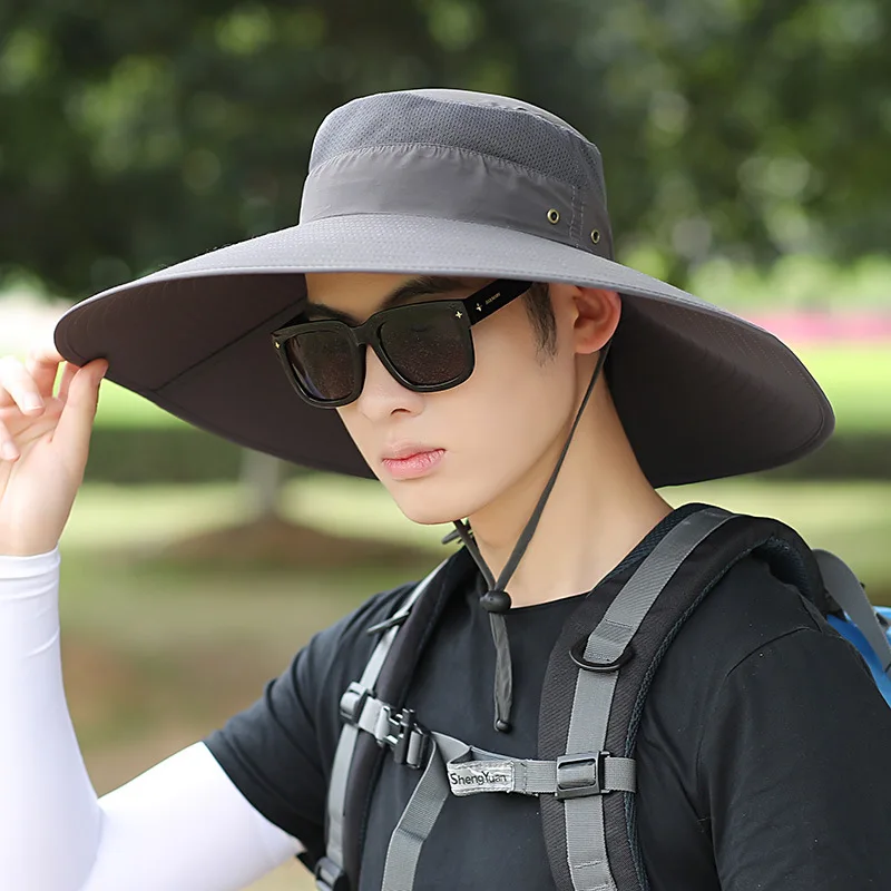 Панама с супер длинными широкими полями 15 см дышащая быстросохнущая шапка для