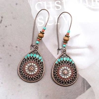 women boho ethnic hanging drip vintage drop india water jewelry dangle earrings