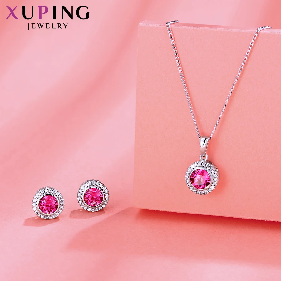 Xuping новые ювелирные изделия серьги ожерелье набор кристаллов от Swarovski Европейский Стиль Вечерние юбилей подарок для женщин S179.2-60114