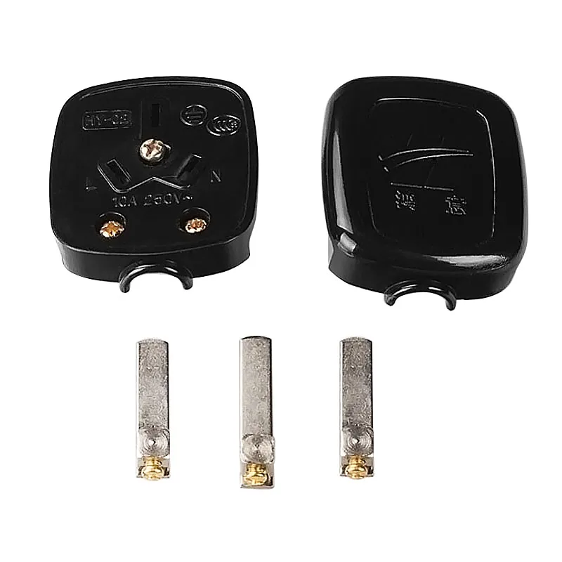 Black Australia standard 16A/10A 250V AU CN 3Pin power plug Detachable Assembly Extension Cord Connection Plug Male 2/5/10/20pcs |