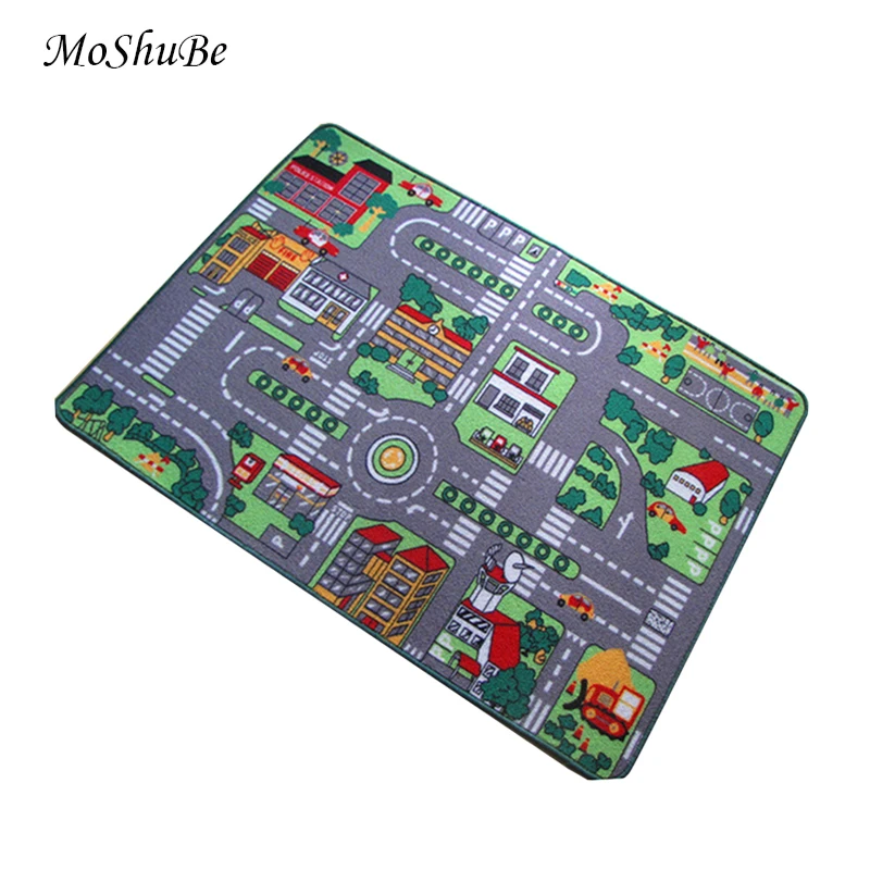 Коврик для детей 80x120 см городской дорожный мини гоночный автомобиль детские