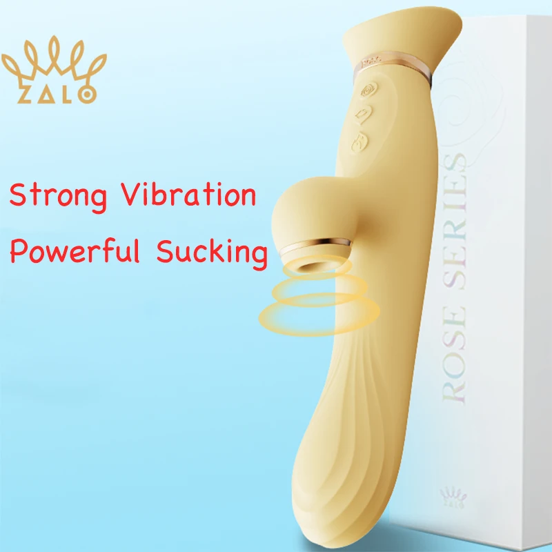 ZALO Rose Vibrator Sucking Sex Toys for Women Double Motor Massager Female G-spot Vibrator Masturbation Sex Toys Products