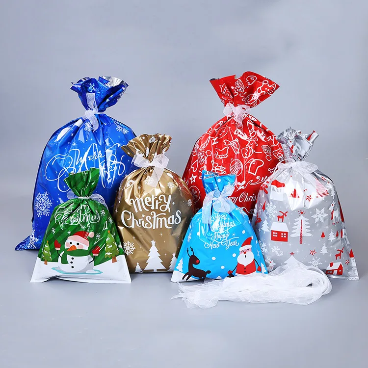 

30Pcs Drawstring Christmas Gift Bags Favor Party Bags Candy Empty Bag For Wrapping Candy Bag Gift Bags