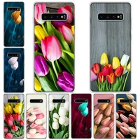 tulip flower phone case for galaxy a71 a51 5g a41 a31 a21s a11 a01 a70 a50 a40 a30 a20e a10 samsung a9 a8 plus a7 a6 a80 cover f