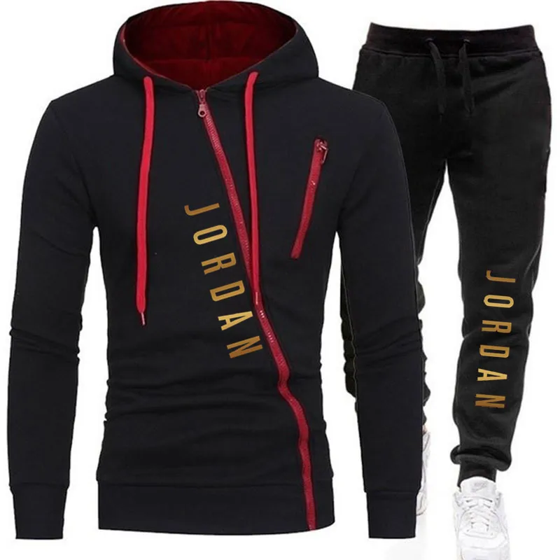

2021 Men's Brand Sportswear Tracksuit Suit Zipper Sports Hoodie + Pants Suit Casual Jacket Sportswear