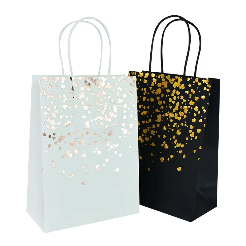 6 шт./лот красочный пакет из крафт-бумаги с ручками Подарочные Упаковочные пакеты