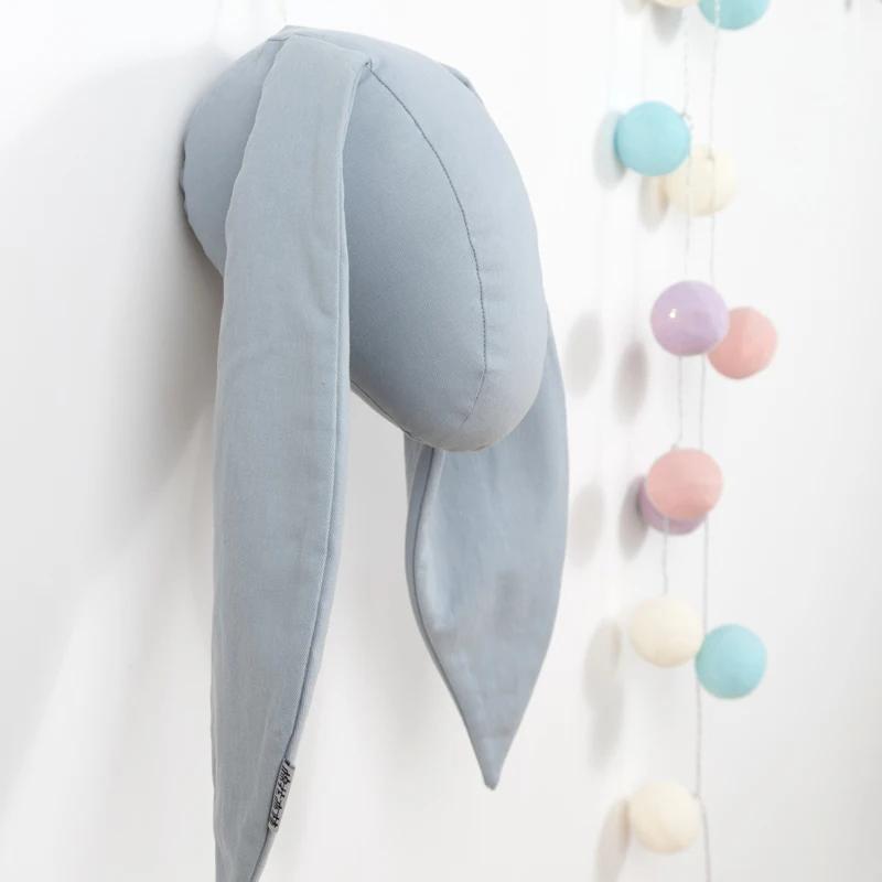 Детские подушки из хлопка с животным кроличьим ухом настенные вешалки для