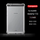 Противоударный силиконовый чехол для Huawei MediaPad T3 7,0, 3G, BG2-U03, BG2-U01, прозрачный, резиновая подушка безопасности, гибкий бампер + закаленное стекло